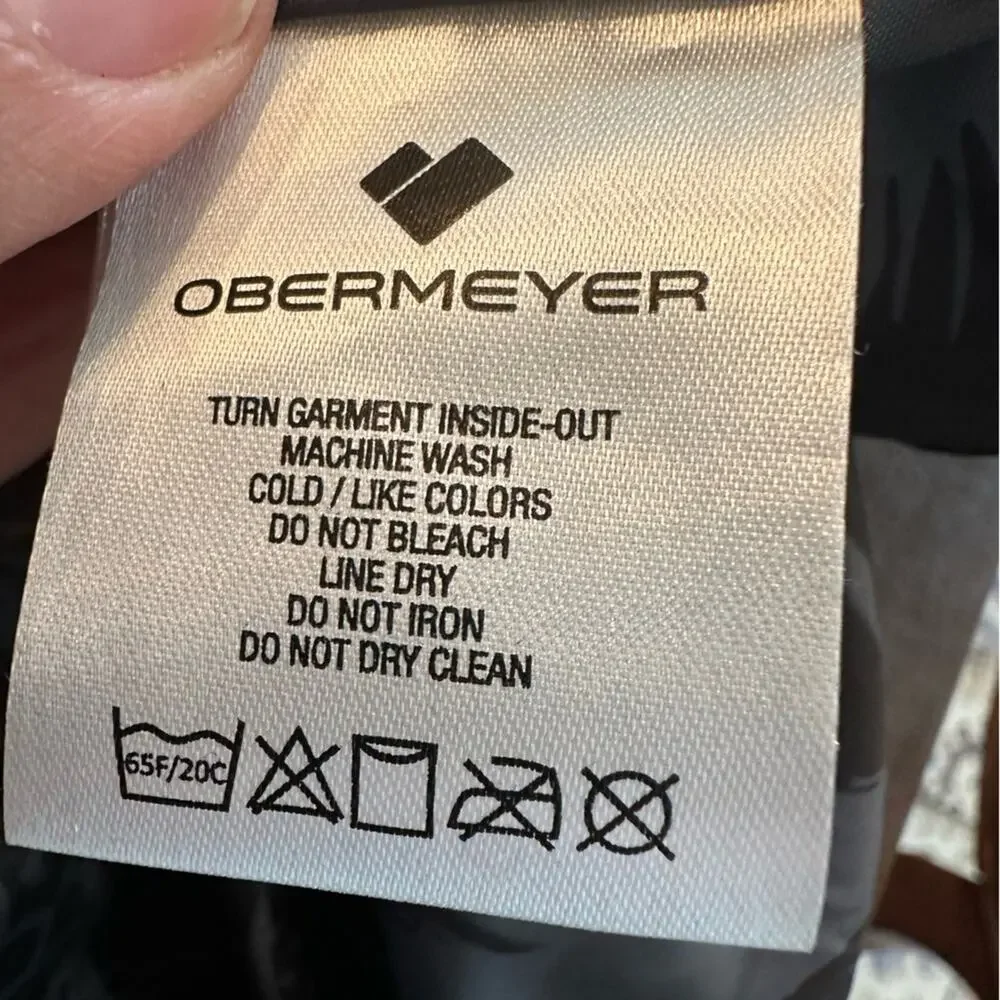 Obermeyer Boys The Heritage Collection Black Wind Breaker Jacket Size Large
